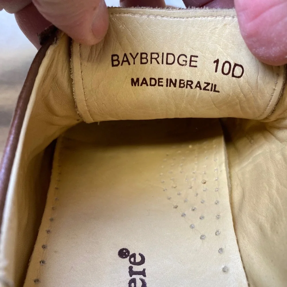 Studio Belvedere Baybridge Brown Leather Oxford‎ Dress Shoes Mens 10D